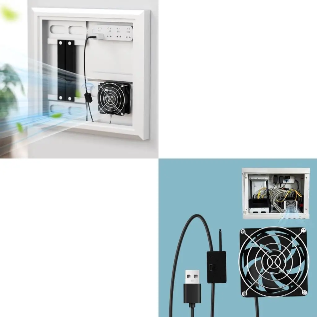 

896F USB 5V Cooling Fan 8cm with Automatic Temperature Regulation for Devices
