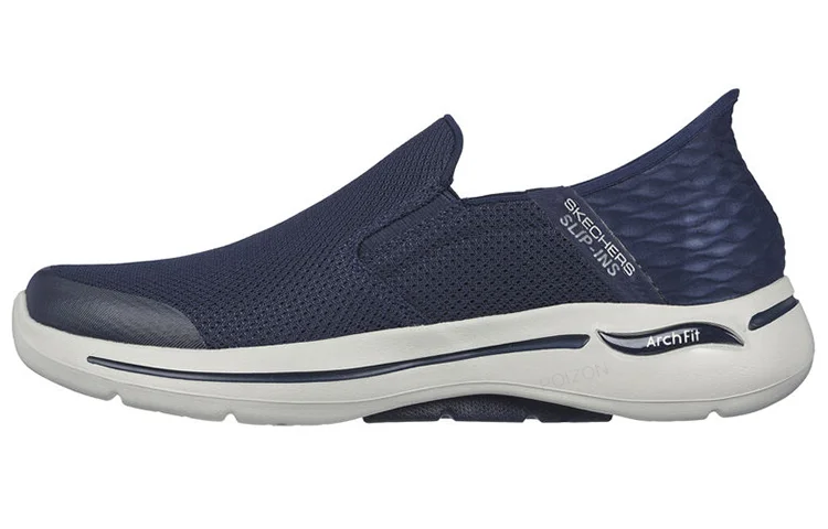 Skechers Go Walk Arch Fit Cushioning Abrasion Resistant Low top Casual Shoes Men's Blue 216259-NVY - view 3