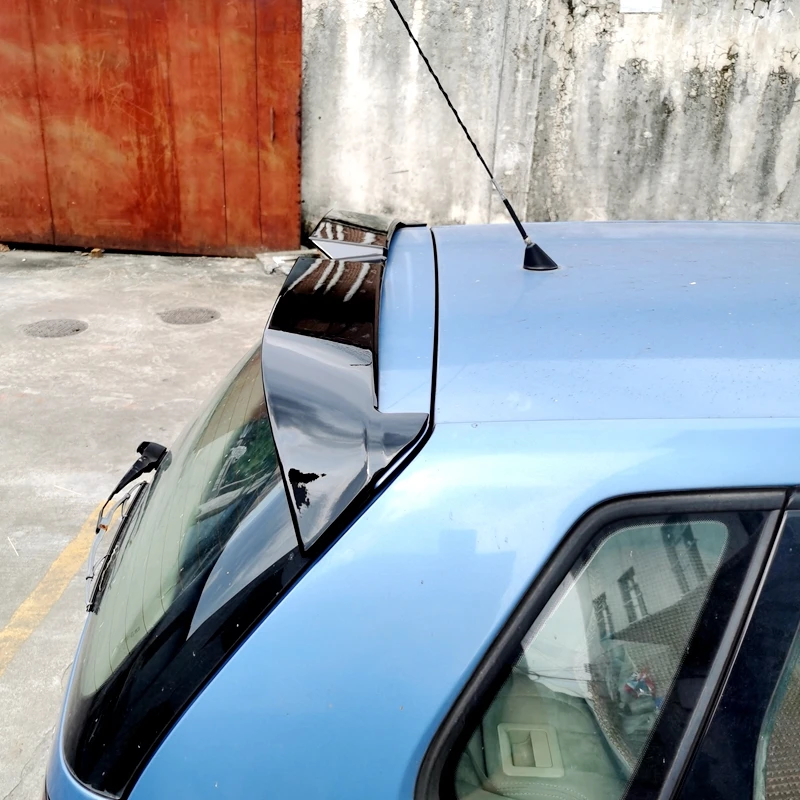 For Volkswagen Polo Roof Spoiler 2005 2006 2007 2008 2009 ABS Black Material Primer Color Rear Trunk Wing Car Accessories