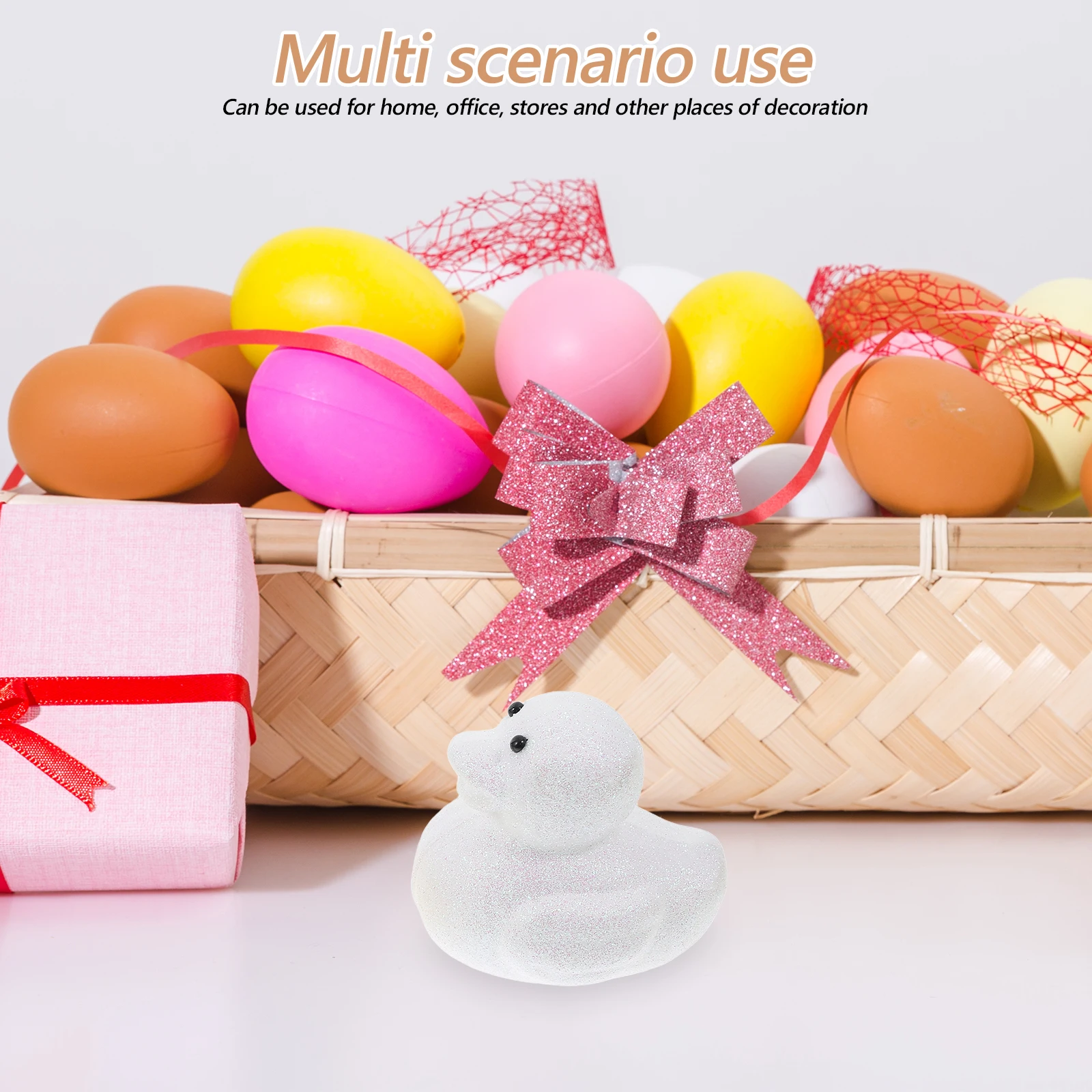 عيد الفصح تمثال بطة صغيرة محاكاة عش الطيور ديكور البيض الاصطناعي للحرف شجرة عيد الفصح الديكور حديقة النحت #2