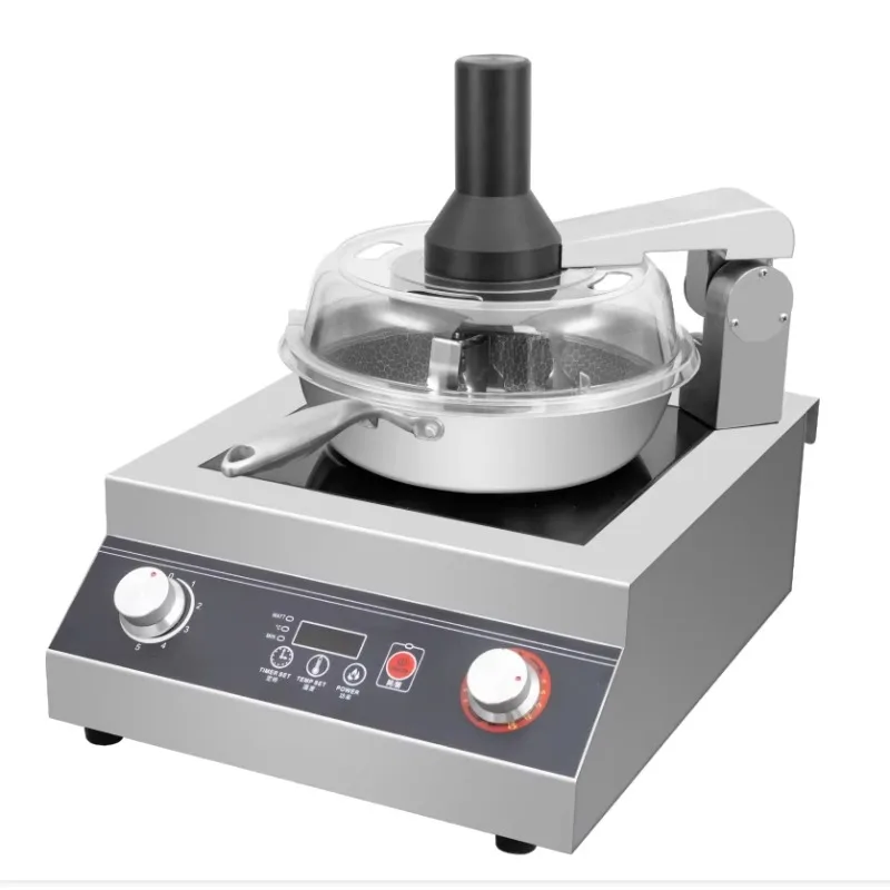 Latest Kitchen table cooking machine magnetic control induction cooker automatic intelligent cooking and stir-frying machine