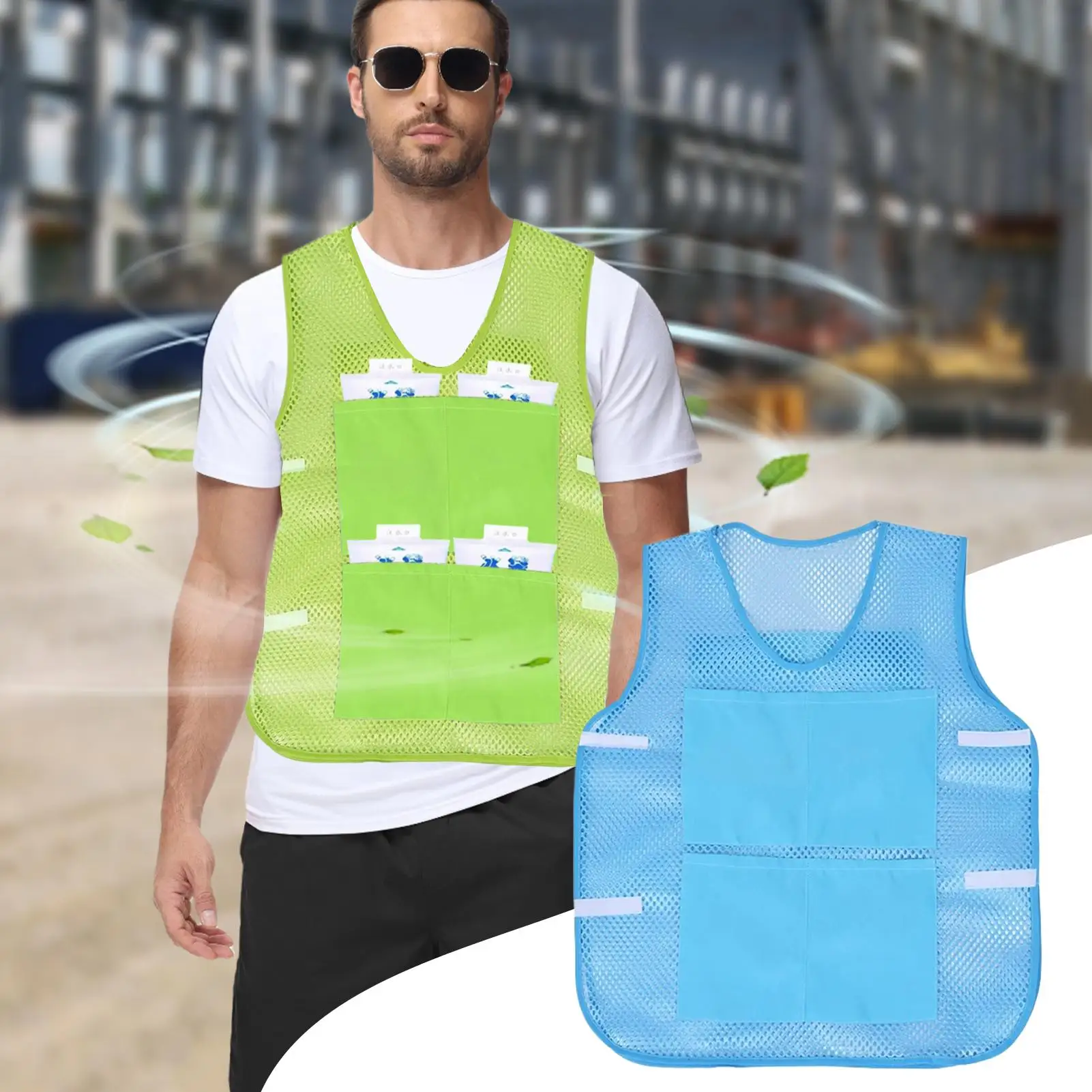 Cooling Vest Portable Unisex Adult Workout Cold Vest Wearable Wrap Gadgets Personal Cold Clothes For Workers Sports Travel