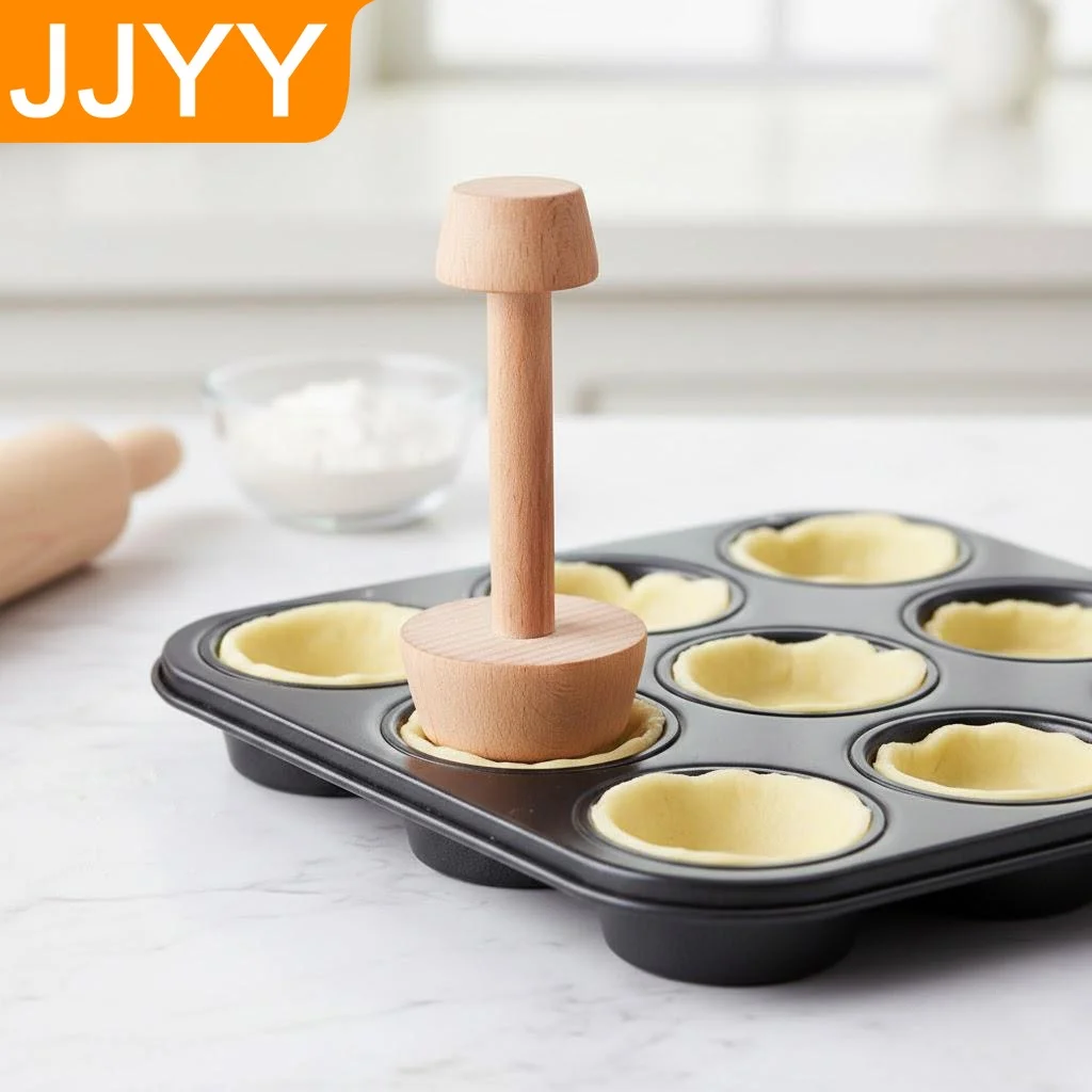 Molde de madera para tartaletas de huevo, molde doble para hornear pasteles y repostería, molde de madera para base de tartas y pasteles, herramientas de repostería para el hogar y la cocina.