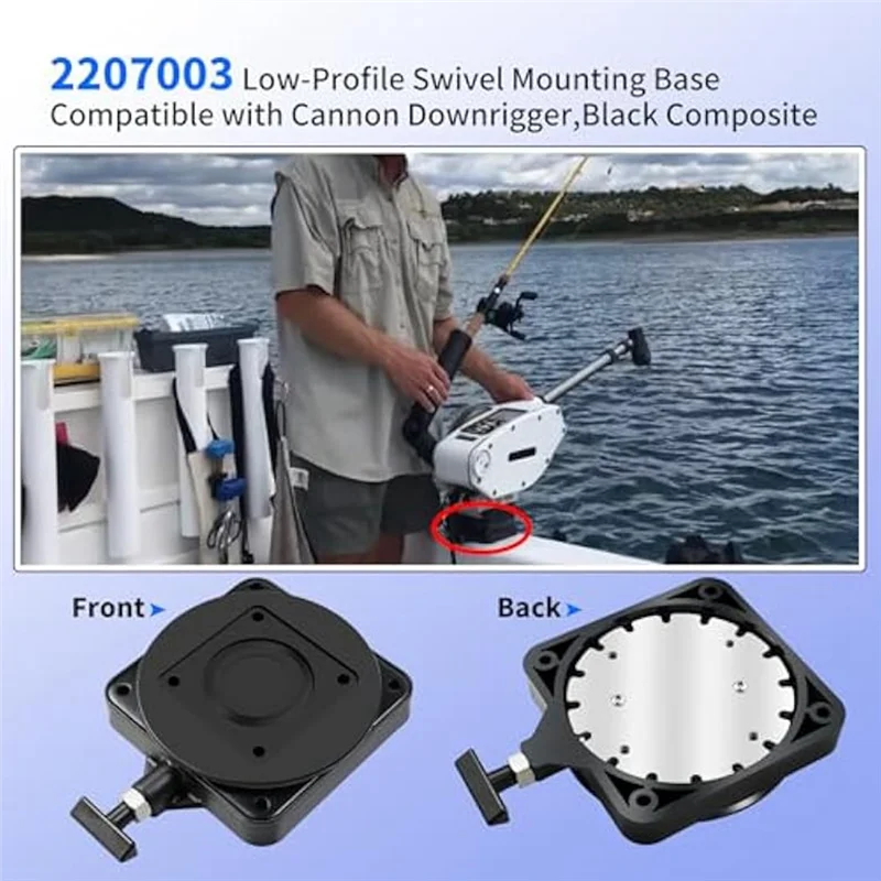 ABUG- 2207003   Basis Putar Profil Rendah Basis Pemasangan Putar Profil Rendah Untuk Cannon Downrigger