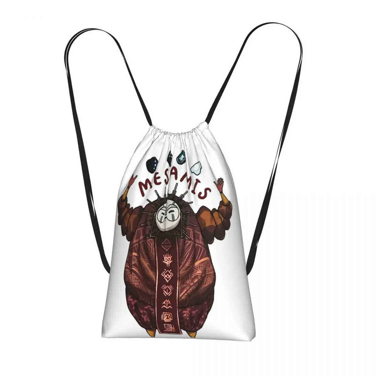 Esquie And Rock Friends Clair Obscur Expedition 33 Drawstring Backpack Sports Gym Bag Lightweight Storage Drawstring Bag