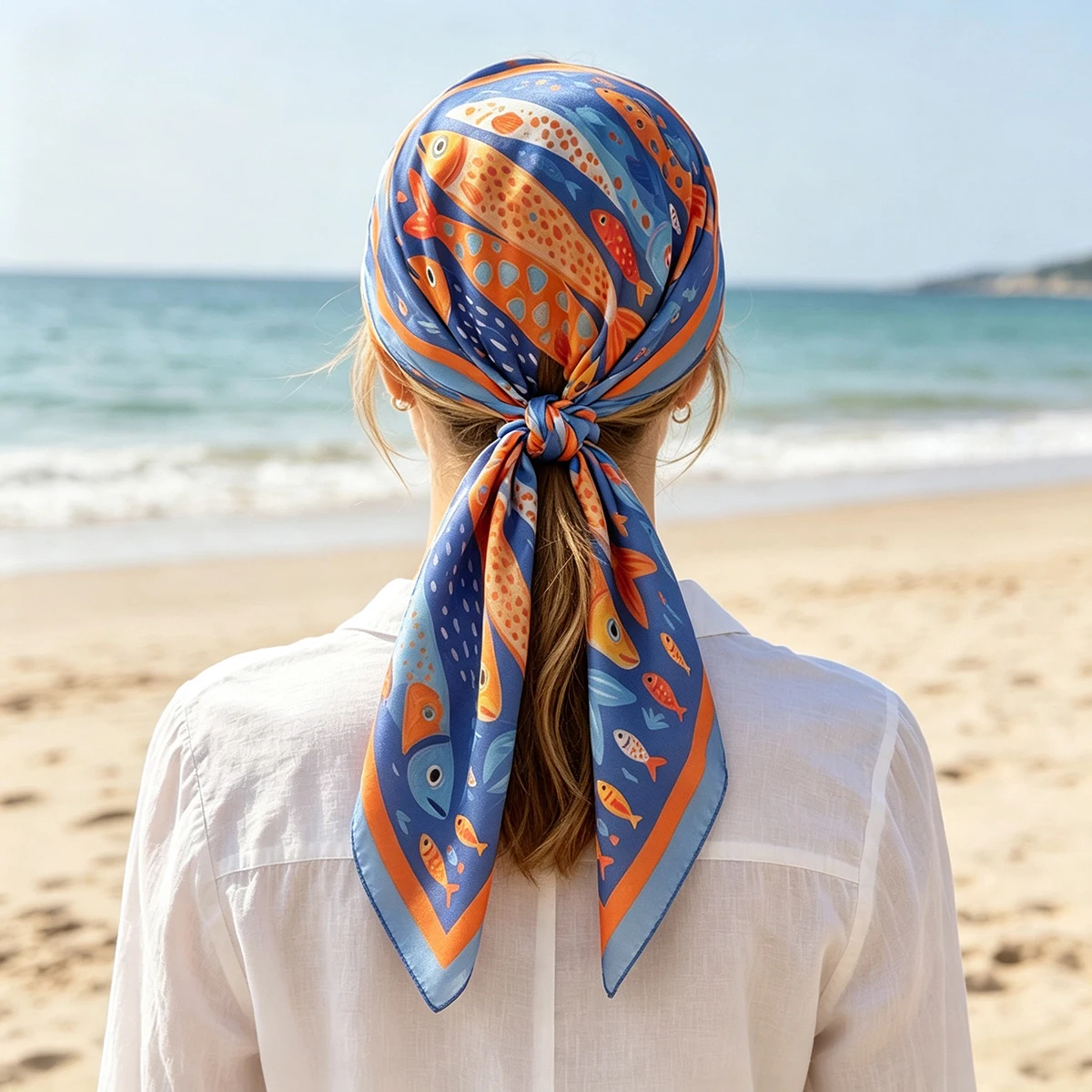 Elegant Luxury Square Scarf for Women 2026 New Fashion Bandanas Printed Hijab Neckerchief Beach Shawl Wrap Stylish Accessory