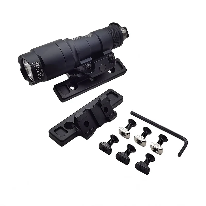 M300 M600B Tactical Flashlight Mount Combo Hunting Rifle Scout Flashlight Base Fit Mlok 20mm Picatinny Rails