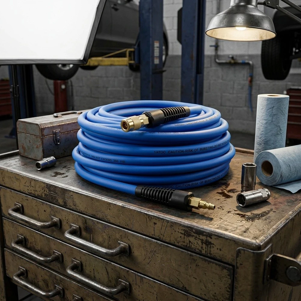 1/4" High-Pressure PVC Air Hose With Copper Fittings Air Hose Tube With Quick Connector Air Pipe Hose For Compressor Air Tools - view 4