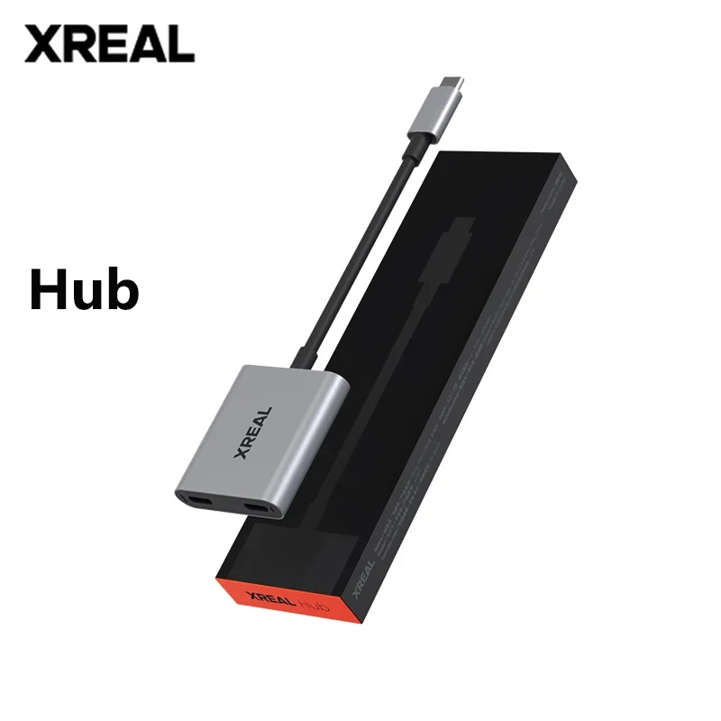 

Адаптер для быстрой зарядки XREAL Hub 120 Гц, 2 в 1, USB-C PD, портативный видеоадаптер для XREAL AIR/AIR2 Glasses Switch PS4 PS5, конвертер