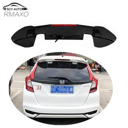 For HONDA FIT Spoiler 2018-2019 jazz spoiler RSDLD High Quality ABS Material Car Rear Wing Primer Color Rear Spoiler