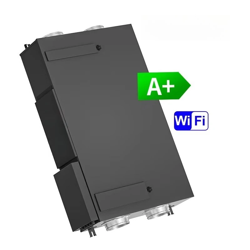 High Efficiency Heat Energy Recovery Ventilation Residential HVAC System Bypass Auto ERV HRV Air Recuperator