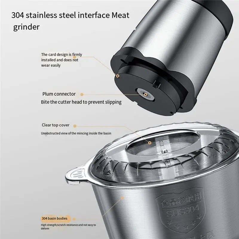 A11E-2L Electric Meat Grinder Machine 110V Meat Mincer Blender For Kitchen Food Processor Crusher Mixer view 3