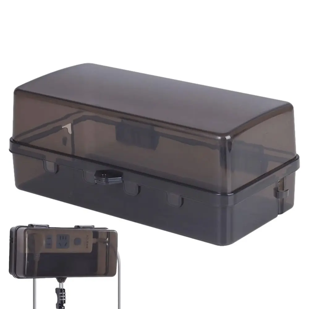 

Portable Plastic Plug Box Waterproof Anti-theft Cable Management Box Weatherproof Protect Outlet Extension Lead Cover Outdoor