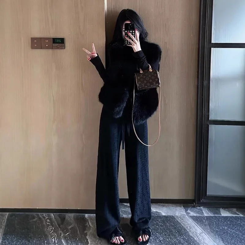 النساء فو الفراء سترة معاطف الصلبة سترات من الفرو الجولة الرقبة أكمام مغطاة زر سميكة الدافئة الفراء فضفاضة عادية 2025 الخريف الشتاء #4