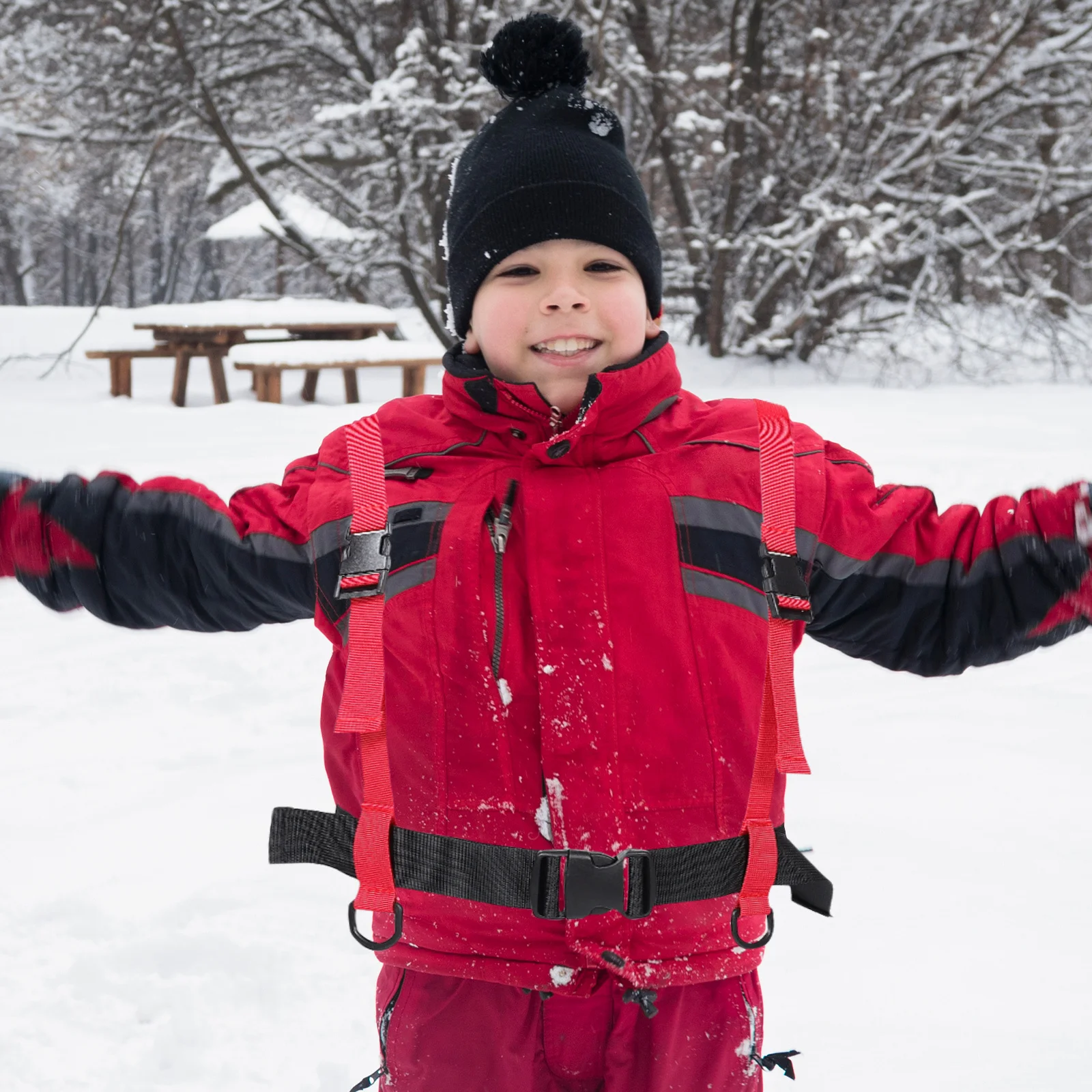 

Skiing Traction Strap Professional Adjustable Ski Harness for Ski Training and Outdoor Sports