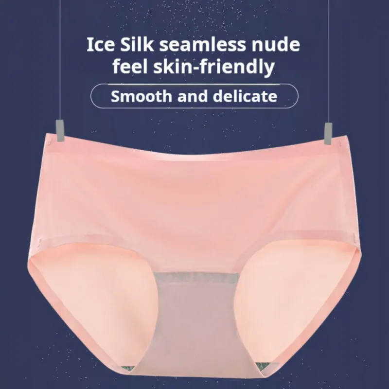 Seamless Ice Silk Children Girls Underwear Solid Color One-piece Kids Girl Panties Thin Breathable Triangle Panties 7-12T