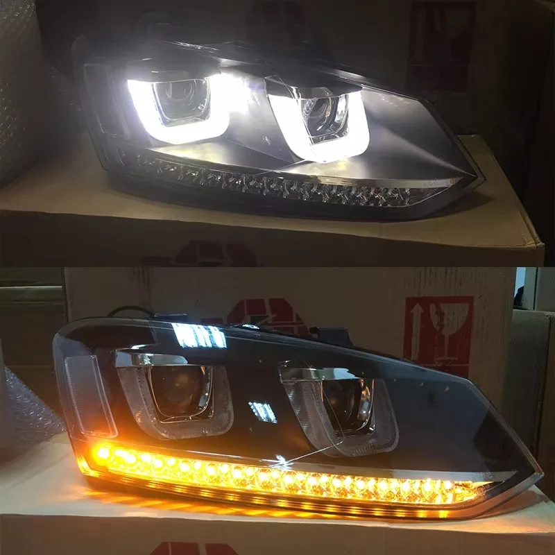 2 Pieces For VOLKSWAGEN Polo MK5 Vento Cross Polo LED Head Lamp 2011 -2016 Headlights Assembly HID Kit