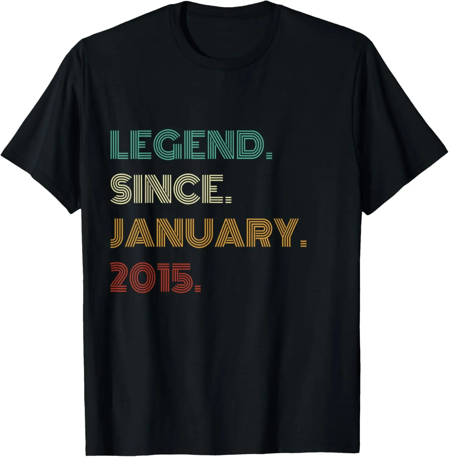 

9 Years Old Legend Since January 2015 9th Birthday T-Shirt