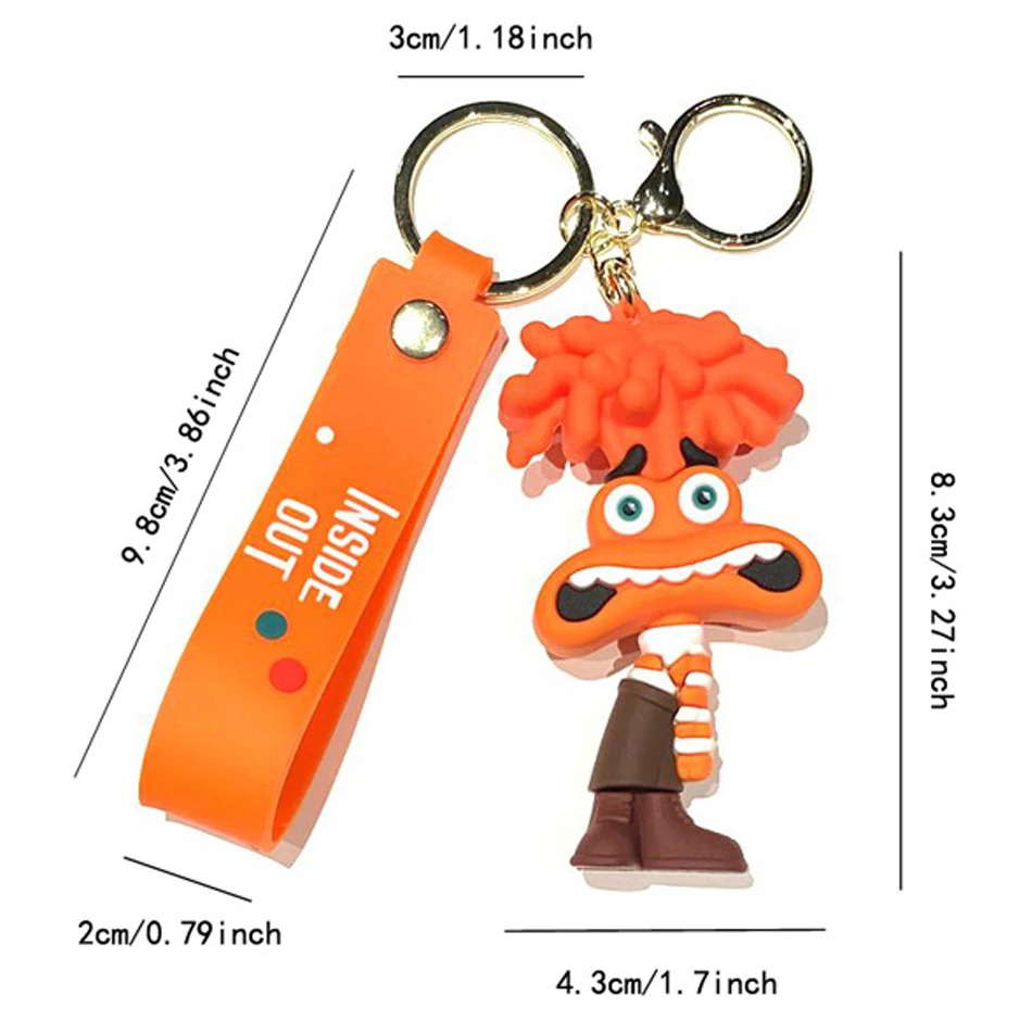 Disney anime dentro para fora 2 chaveiro mind wars emoções tristes kawaii figura de ação modelo brinquedo boneca chave do carro dos homens pingente acessórios