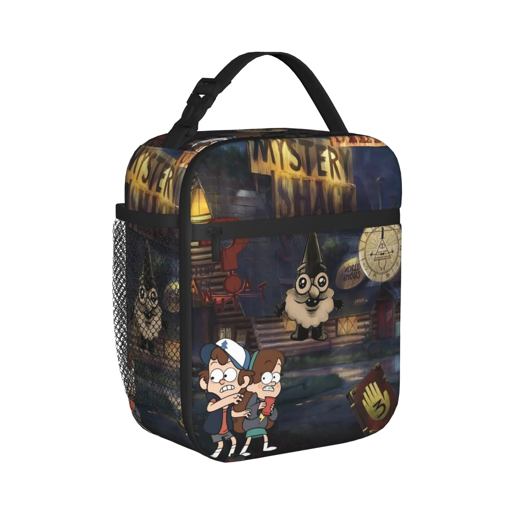 G-Gravity Falls Merch Insulated Lunch Bag For School  Food Box Leakproof Cooler Thermal Bento Box