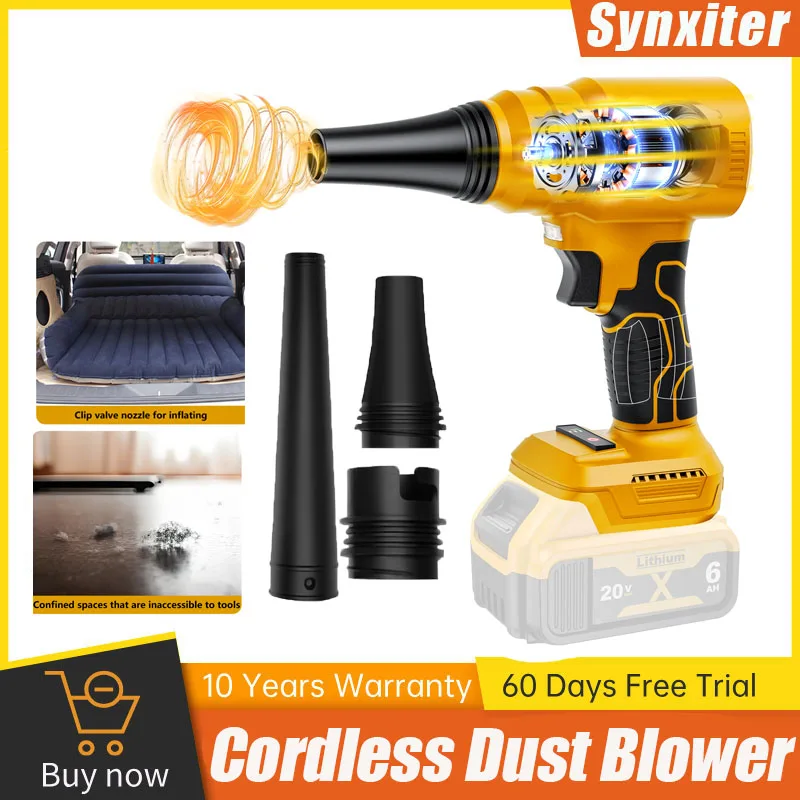 

Brushless Cordless Air blower For DEWALT 18V Battery 300M/s Portable Electric Handheld Leaf Turbo Blower Dust Blowing Tool