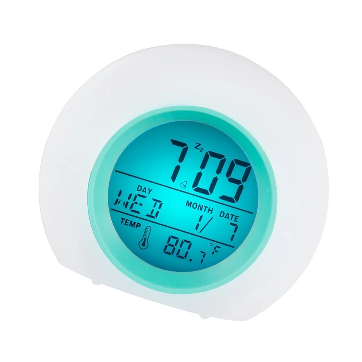 

Led Alarm Clock Digital Calendar Thermometer Time Date Week Display Snooze Function Brightening Desk Clock For Bedroom
