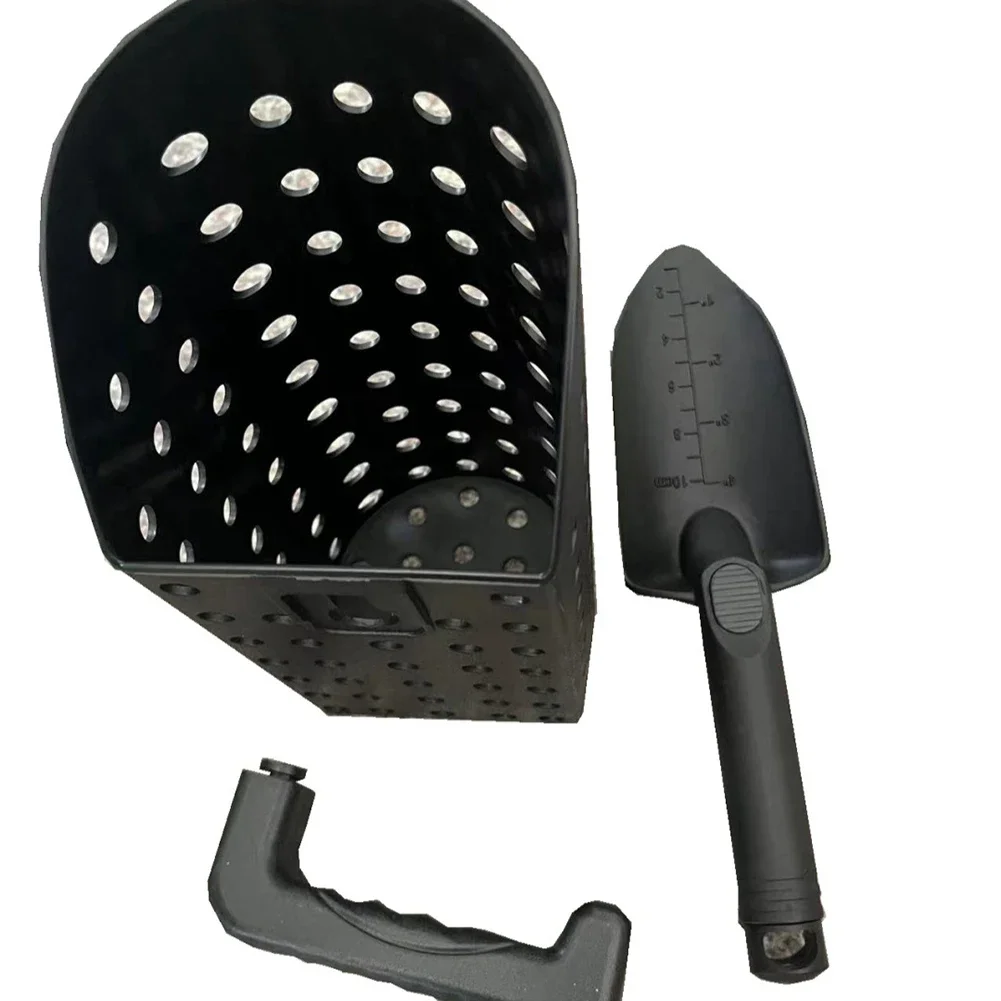 ABS Sand Scoop Metal Sifter Beach Treasure Hunting Tool Garden Sieve Detector Shovel Gold Panning Kit Sturdy D-urable