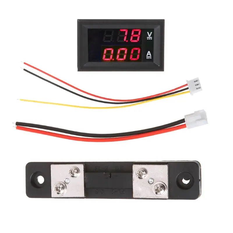 Digital 0,28 pulgadas para voltímetro amperímetro para 100V 50A, medidor corriente voltaje, fuente para