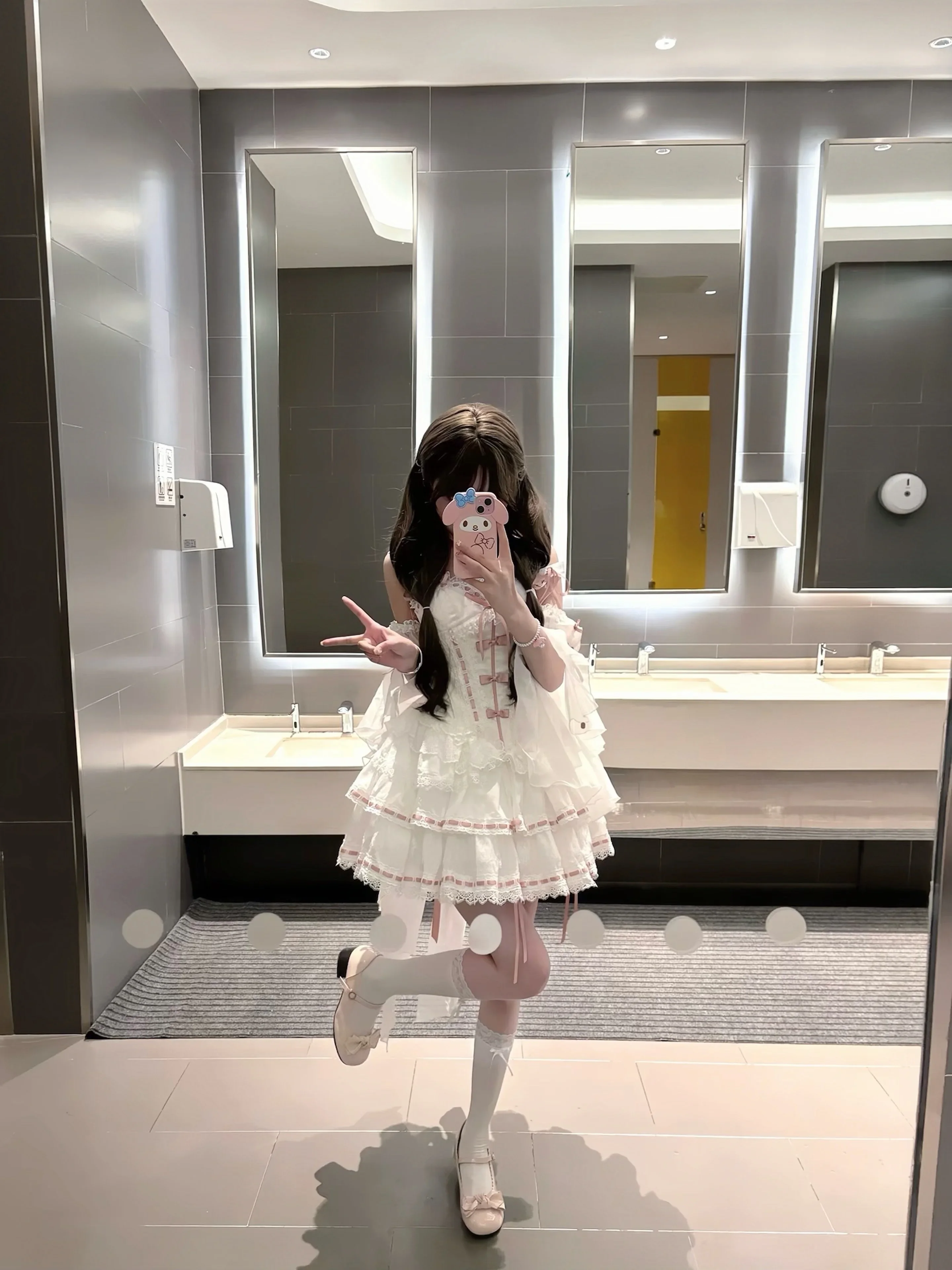 حار الأصلي لوليتا فستان الأميرة 2025 الربيع والخريف جديد الحلو ولطيف القوس اليومية الدانتيل الربط النساء فساتين الحفلات القصيرة #1