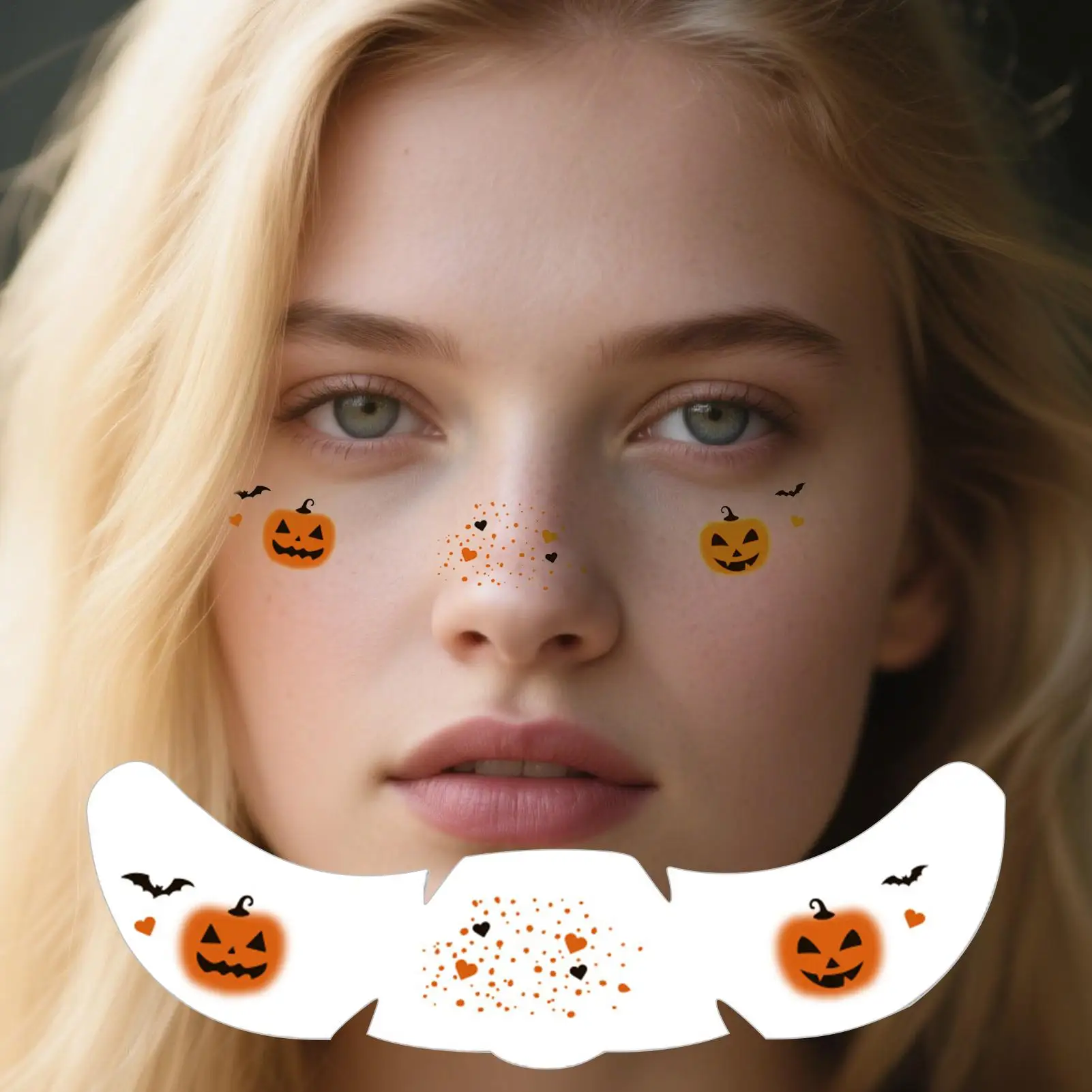 جديد هالوين العين ملصقات الكبار الاطفال الرجال النساء حفلة تنكرية العين ملصقات مخيف لاصق الخفافيش اليقطين بصمة الشارات مقاوم للماء #2