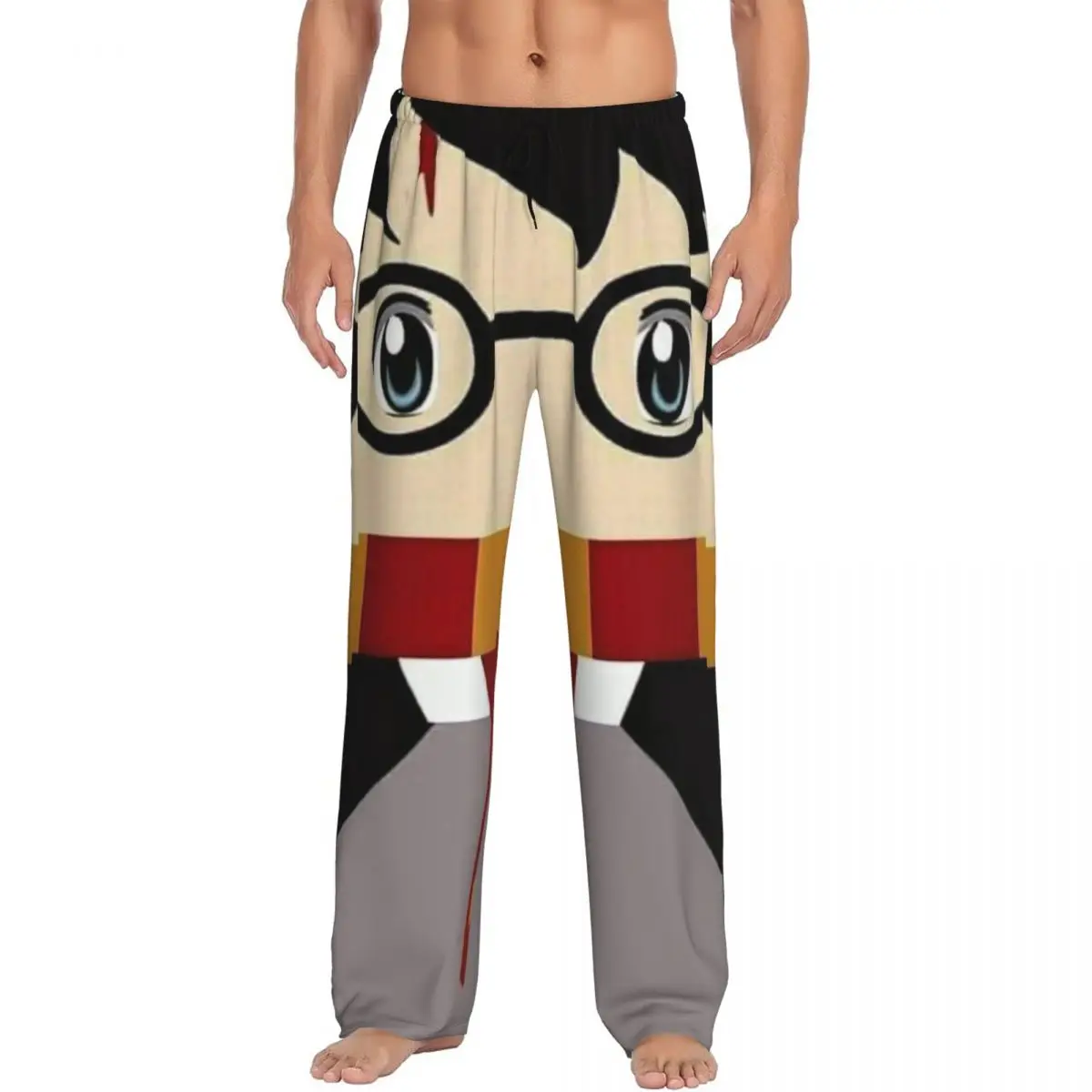 

Custom Harrys Magic Adventure Movies Potters Pajama Pants Sleepwear Men's Elastic Waistband Sleep Lounge Bottoms with Pockets