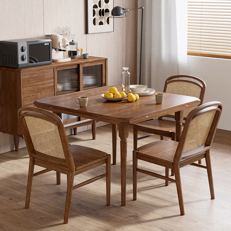 Nordic Natural Wooden Table Small Design European Luxury Extendable Kitchen Tables Dining Center Modern Mesa Comedor Furniture