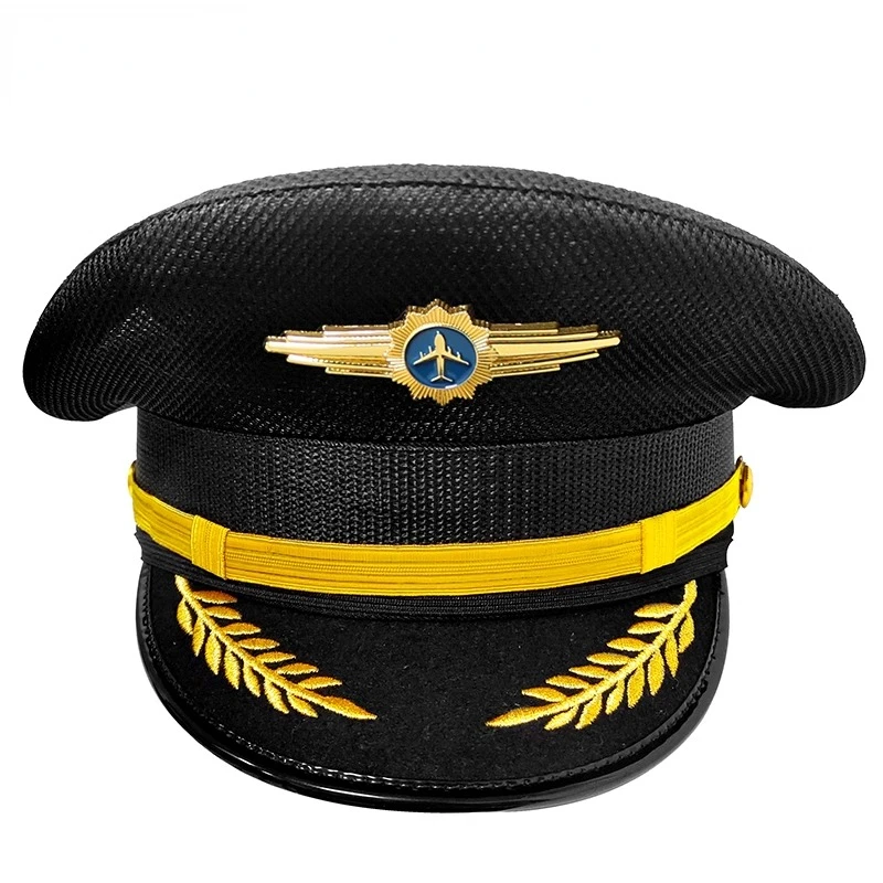 

Designer brand men's and women's four seasons big cap show hat aviation captain birthday party captain gorras кепки 모자 officer