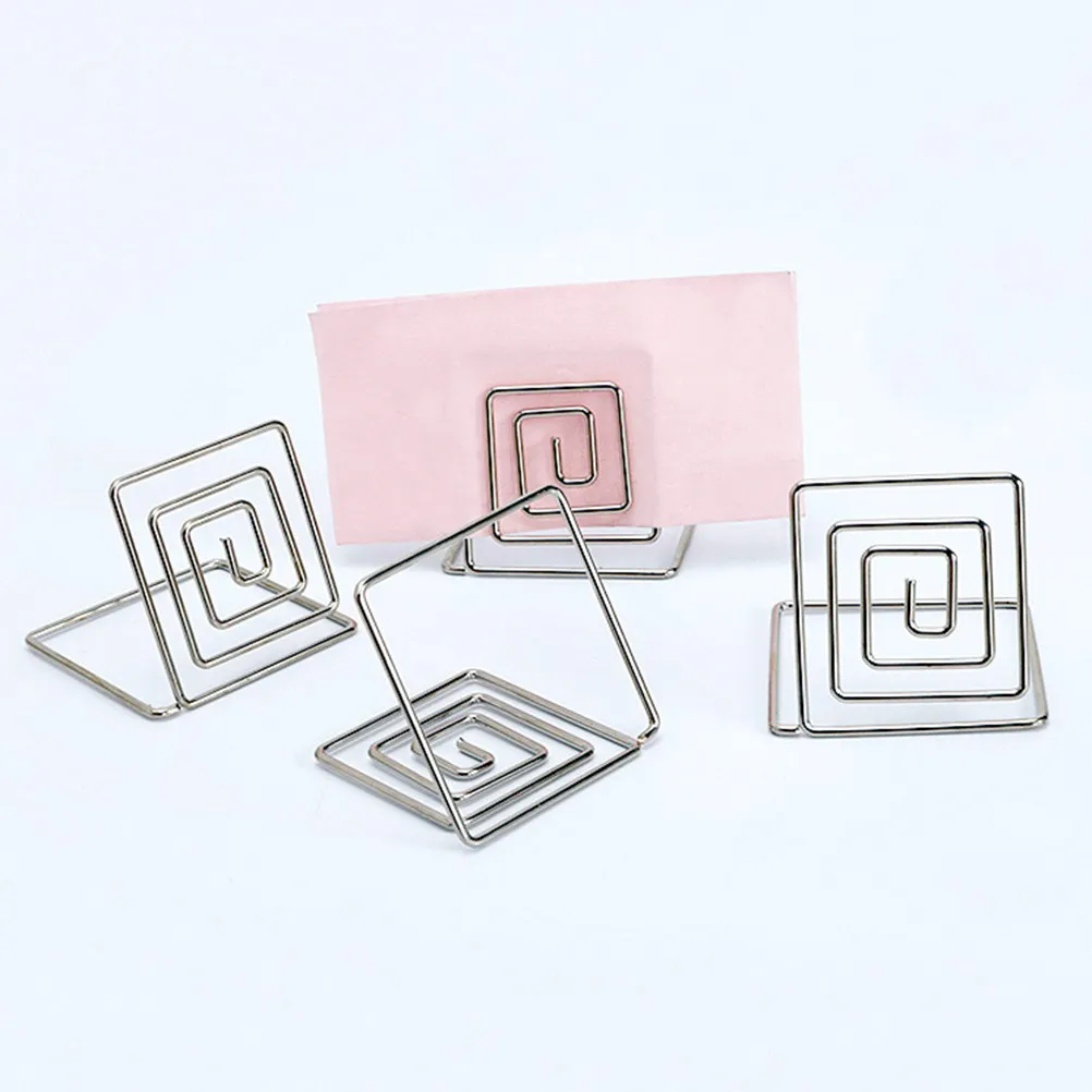 20Pcs Metal Memo Holder Place Card Holder Stable Base for Wedding Party Birthday Table Number Restaurant Supplies