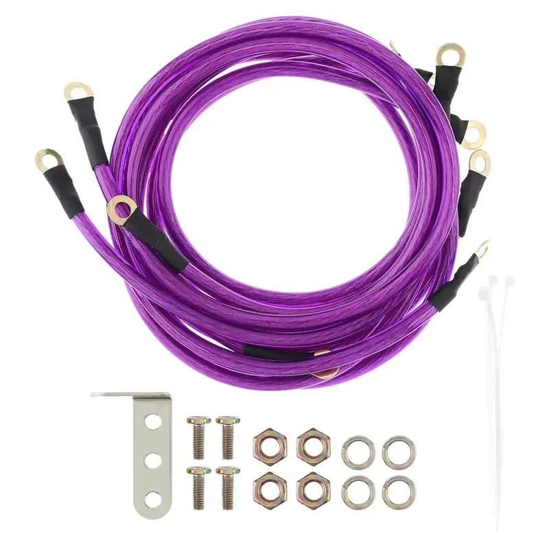 Auto Grounding Wire Kit Grounding Cable Wire Kit Car Accessories Car Modification Automotive Grounding Wire Kit High Performance