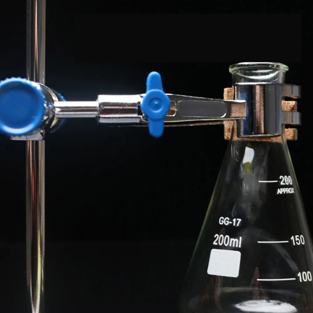 Zinc Alloy Lab Flask Clamp Anti Slip Pad Rotatable Head Beaker Holder Adjustable Jaw Heavy Duty Universal Lab Clamp