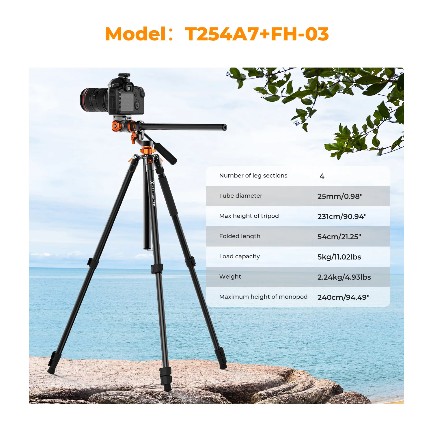 K&F CONCEPT Overhead Camera Tripod 91
