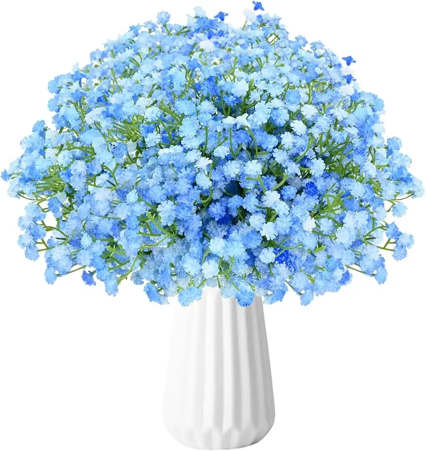 

Babys Breath Artificial Flowers, 24Pcs Fake Baby Breath Flowers Artificial Bulk Faux Gypsophila Real Touch Flowers for Outdoors