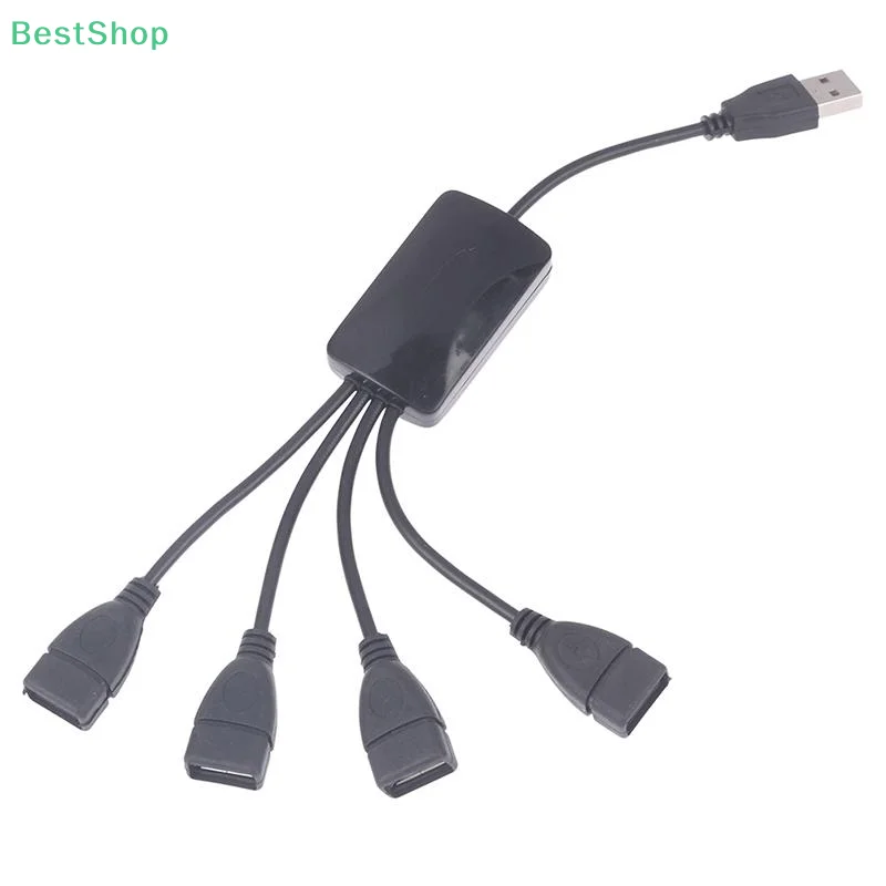 1 шт. USB 2.0 удлинительный кабель для передачи данных 1 штекер на 4 гнезда USB-концентратор разветвитель удлинительный кабель адаптер питания разъем