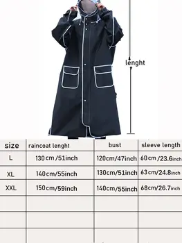 長款雨衣全身防雨防風暴電動自行車單人男女時尚學生電池自行車成人雨披 10 最佳銷售 長版雨衣 - №9