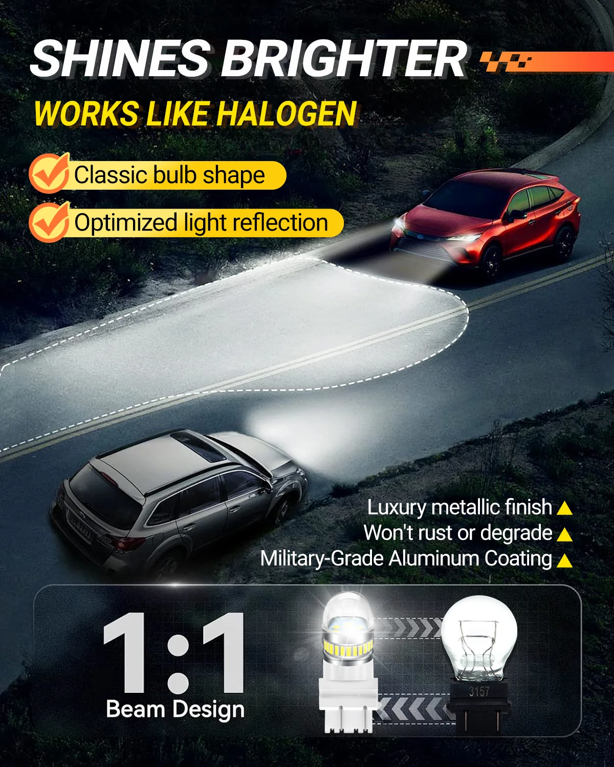 2 قطعة عالية ضوء LED سيارة بدوره أضواء 3157 لمبة أحمر أبيض أضواء الفرامل DRL الذيل عكس أضواء Canbus لا خطأ T25 5 واط 2000 التجويف #4