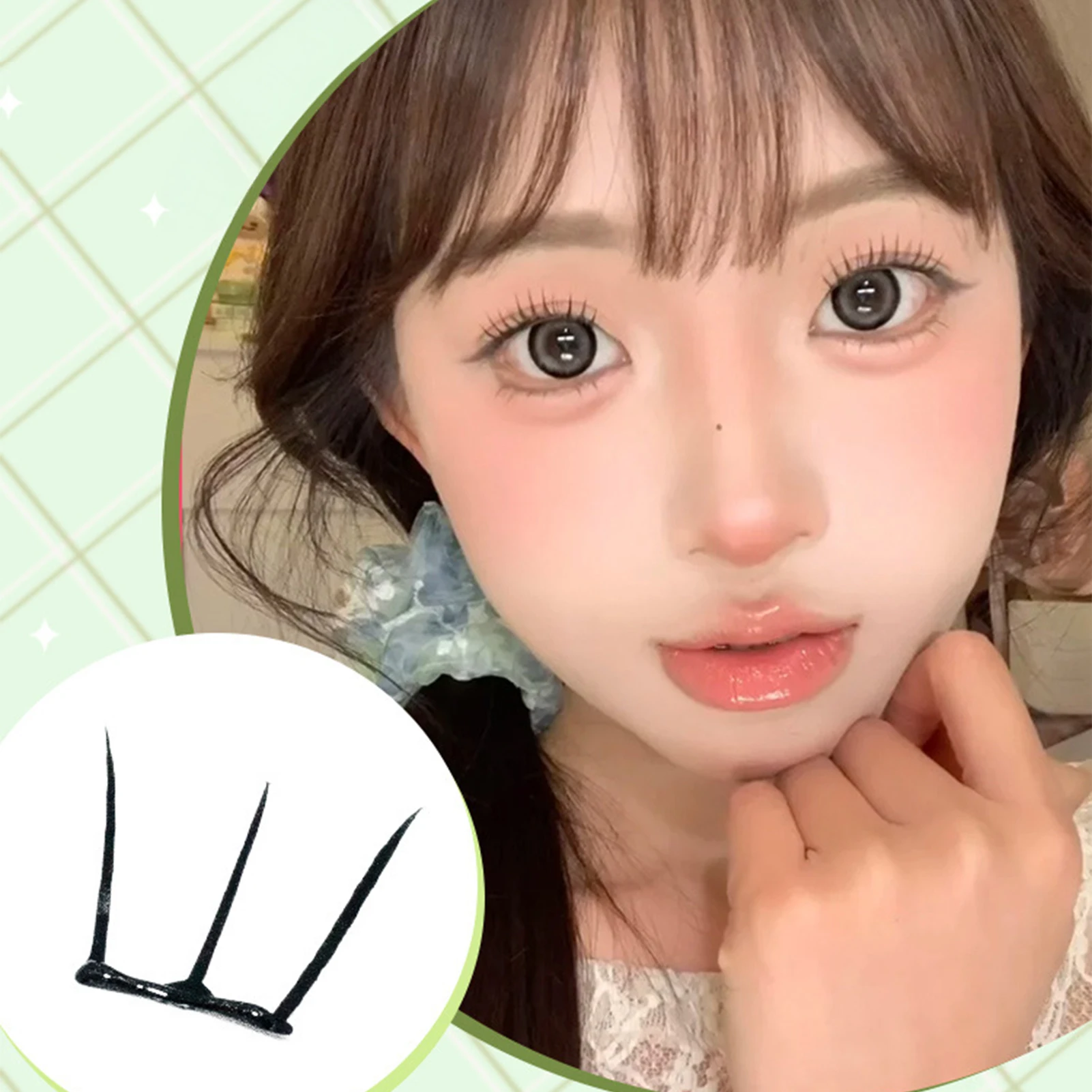 Kein Kleber erforderlich, falsche Wimpern, Comic-Wimperncluster, selbstklebendes koreanisches U-förmiges Wimpern-Wimpernverlängerungs-Make-up-Werkzeug