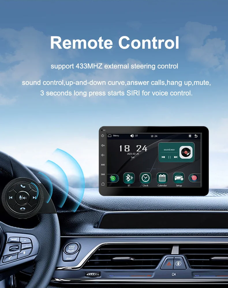 Car portable Carplay external smart screen navigation recorder backward image Apple wireless Internet voice control