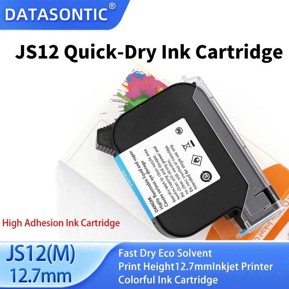 12.7mm Suitable for EURANNIT W6900K  TIJ Inkjet Printer Cartridge 2588/2580 2590 2588+ 2588M Non-encrypted Black Solvent Ink