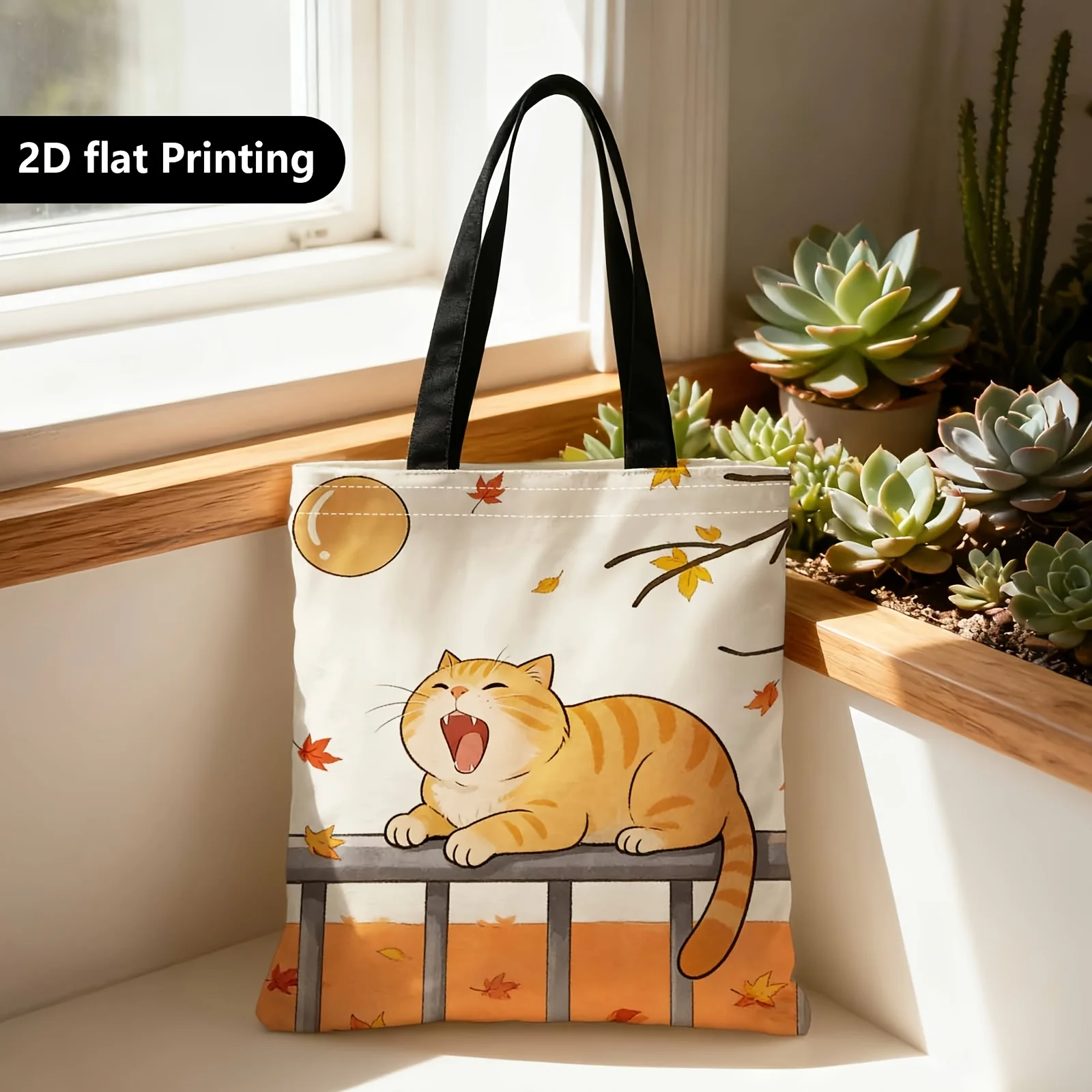 Cats Shopping Bag Portable Shoulder Back Hand Held Suitable for Travel Cosmetics Holiday Storage Home Furnishings Gifts