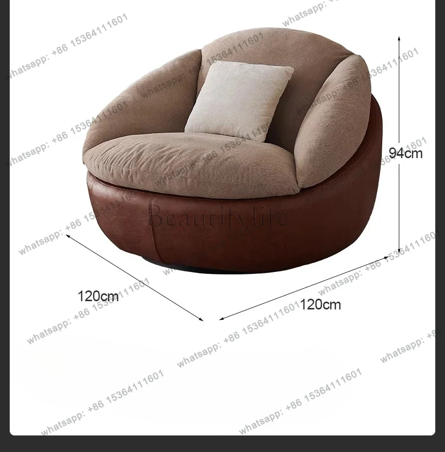 yj57 Single recliner Italian simple rotating leisure chair living room balcony human kennel