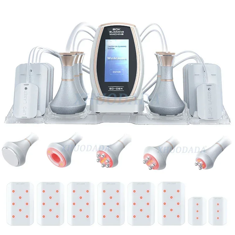 

80K 6 In 1 Cavitation Ultrasonic Body Slimming Machine Multi-Polar Radio Frequency Anti-Wrinkle Rejuvenation Skin Lift Tighten