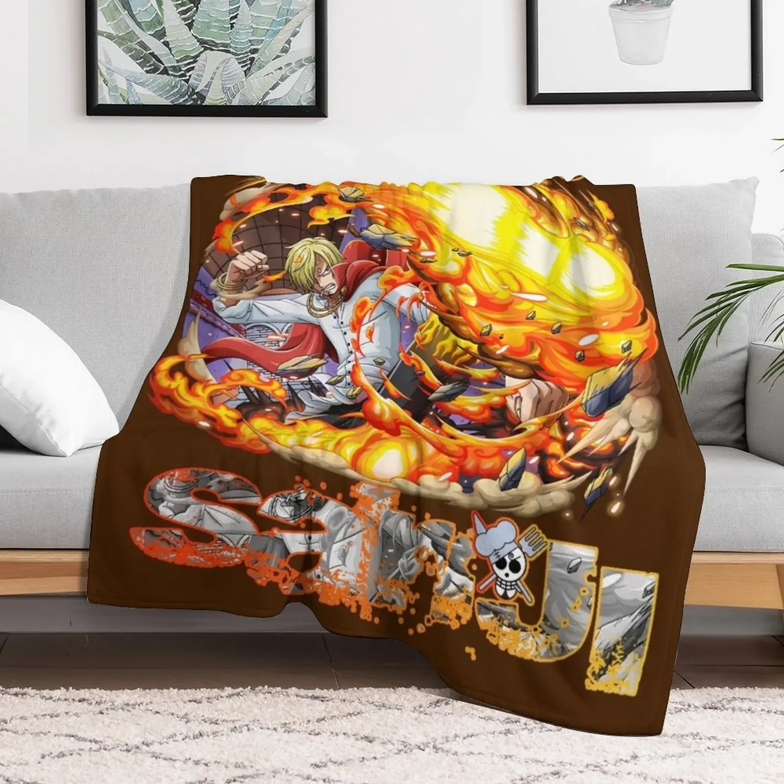 Sanji Throw Blanket manga Large Nap Blankets