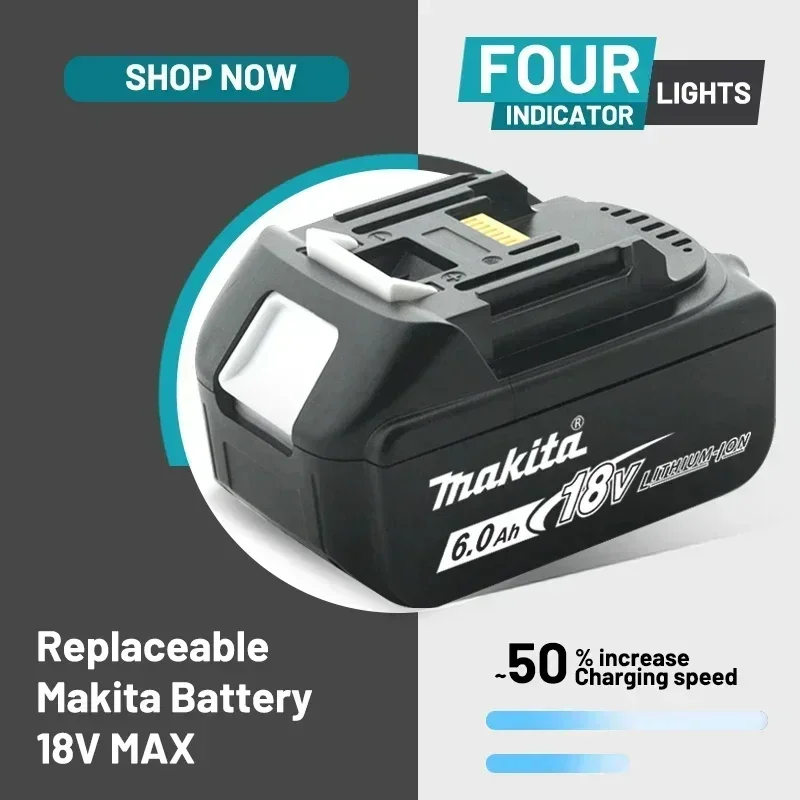 BL1860 Makita Последняя обновленная литиевая аккумуляторная батарея 18 В 6 Ач для батареи Makita 18 В BL1840 BL1850 BL1830 BL1860B LXT 400