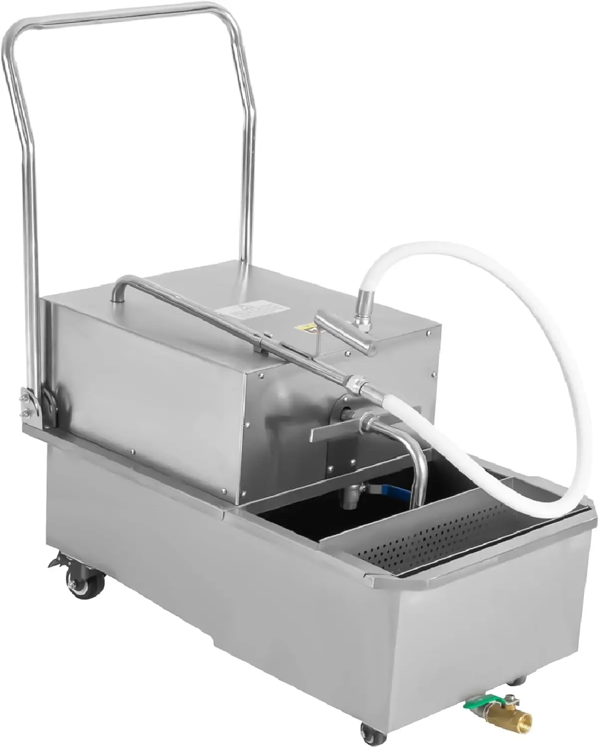 Commercial Deep Fryer Oil  Machine, 550W Mobile Fryer With 4 Wheels, 140°F-248°F Oil Temperature 8.45/Gal/Min Oil